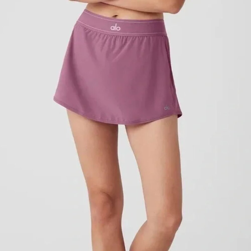 ALO Yoga Match Point Tennis Skirt Size Small Soft Mulberry